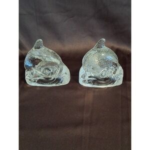 2 Vintage Partylite Dolphin Tea Light Candle Holders